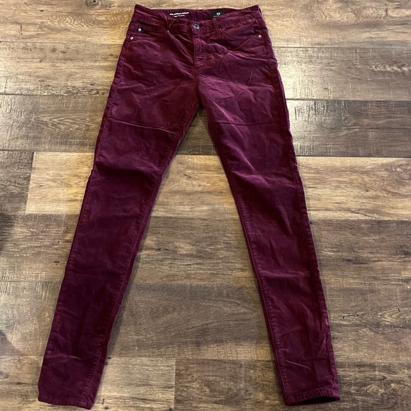 Adriano Goldschmied Jeans Women's 25R, 26x30 Red Farrah High Rise Skinny Ankle - Picture 7 of 11